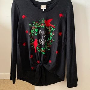 Merry and bright seasonal long sleeve